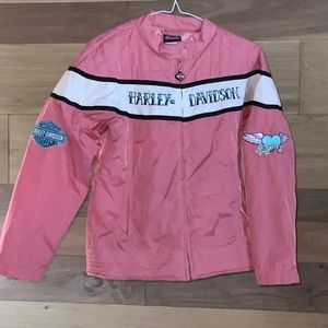 GIRLS HARLEY DAVIDSON PINK LIGHT WEIGHT ZIPUP JACKET